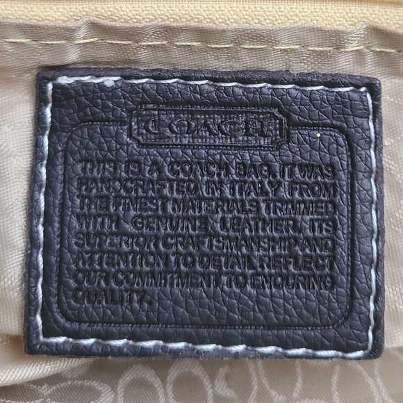 Dark Brown Coach Purse with Red Detailing - Picture 10 of 12